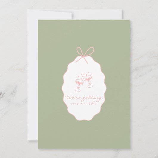 Whimsical Stripes Handwritten Painted Wedding  招待状 (裏面)