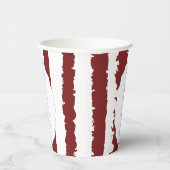 Whimsical Stripes Handwritten Painted Wedding  紙コップ (右)