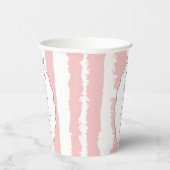 Whimsical Stripes Handwritten Painted Wedding  紙コップ (右)
