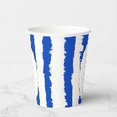 Whimsical Stripes Handwritten Painted Wedding  紙コップ (右)