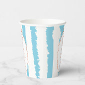Whimsical Stripes Handwritten Painted Wedding  紙コップ (右)