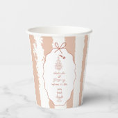 Whimsical Stripes Handwritten Painted Wedding  紙コップ (裏面)