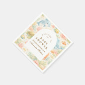 Whimsical Summer Animals Baby Shower スタンダードカクテルナプキン (角)