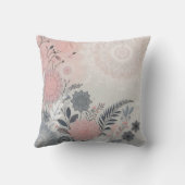 Whimsical Summer Floral Bloom クッション (裏面)