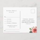 Whimsical Summer Wedding RSVP Song Request インビテーションポストカード (裏面)