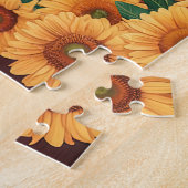 Whimsical Sunflower Rooster ジグソーパズル (側面)