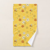 Whimsical Sunny Honeycomb & Wildflower Towel set バスタオルセット (ハンドタオル)