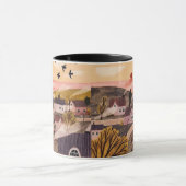 Whimsical Sunset Village Mug マグカップ (中央)