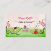 Whimsical Sweet Little Lady Ladybug Diaper Raffle  エンクロージャーカード (正面)