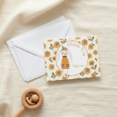 Whimsical Sweet Rabbit Baby サンキューカード