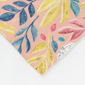 Whimsical Sweet Swans on Pale Pink フリースブランケット (角)