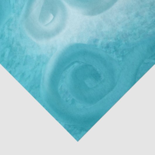 Whimsical Swirly Sky Blue Pattern Decoupage 薄葉紙 (詳細)