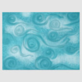 Whimsical Swirly Sky Blue Pattern Decoupage 薄葉紙 (正面)