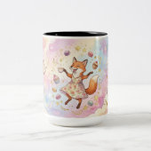 Whimsical Tea Party Animals ツートーンマグカップ (中央)