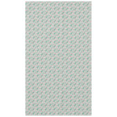 Whimsical Teal Christmas Trees on Pink  テーブルクロス (正面)