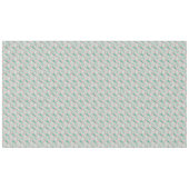 Whimsical Teal Christmas Trees on Pink  テーブルクロス (正面(横))