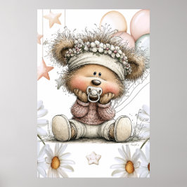 Whimsical Teddy Bear  ポスター