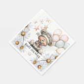 Whimsical Teddy Bear Baby Shower  スタンダードランチョンナプキン (角)