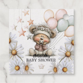 Whimsical Teddy Bear Baby Shower  フェイバータグ