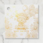 Whimsical Teddy Bear Baby Shower  フェイバータグ (正面)