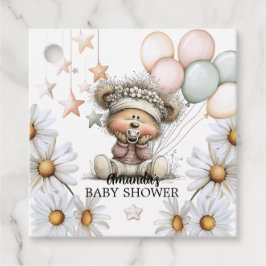 Whimsical Teddy Bear Baby Shower  フェイバータグ