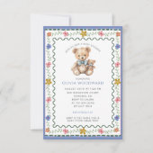 Whimsical Teddy Bear Baby Shower 招待状 (正面)