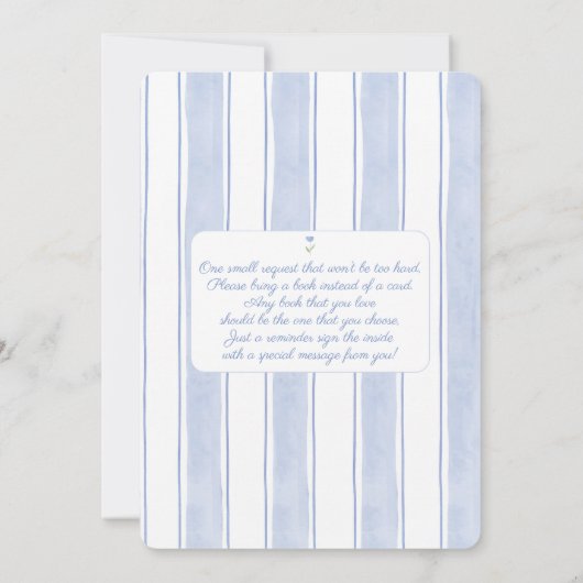 Whimsical Teddy Bear Baby Shower Boy 招待状 (裏面)