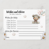 Whimsical Teddy Bear Baby Shower Design  エンクロージャーカード (正面)