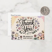 Whimsical Thank You Card  ノートカード (正面/裏面インサイチュ)