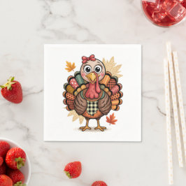 Whimsical Thanksgiving Fun スタンダードカクテルナプキン