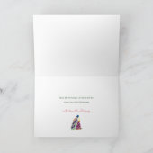 Whimsical Three Wise Men Kings with star and gifts シーズンカード (内部)