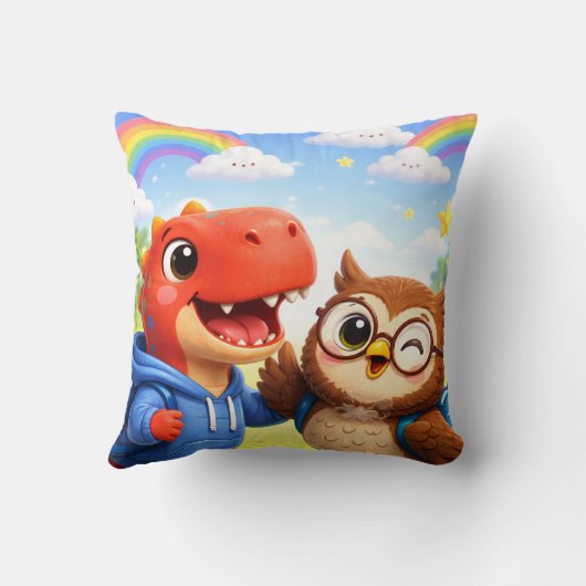 Whimsical throw cushion description クッション (裏面)
