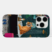 Whimsical Tiger in a Bubble Bath Phone Case Case-Mate iPhoneケース (裏面 (横))