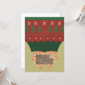Whimsical "To Santa" Christmas Card 5x7-xmas カード (正面/裏面インサイチュ)