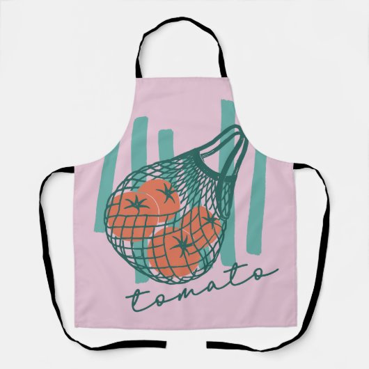 Whimsical Tomatos Italy Farmers Market エプロン (正面)