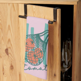 Whimsical Tomatos Italy Farmers Market キッチンタオル