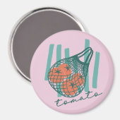 Whimsical Tomatos Italy Farmers Market マグネット (正面/裏面)