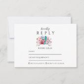 Whimsical Tooth & Hearts Dental Graduation Party 出欠カード (正面)