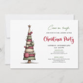 Whimsical tree fun modern Christmas celebration 招待状 (正面)