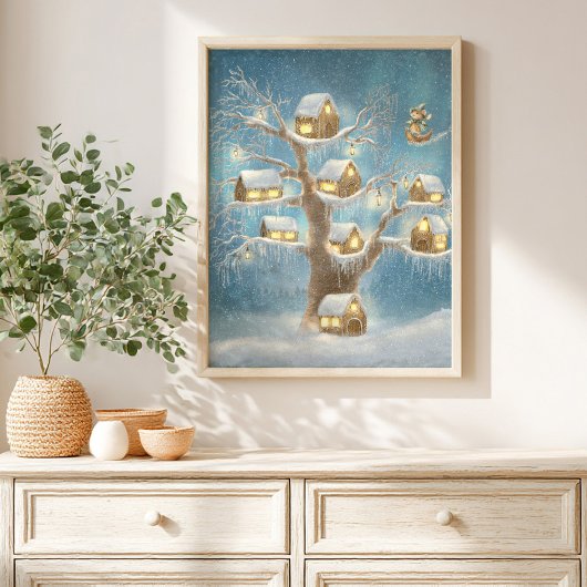  Whimsical Treehouse Storybook kids Poster ポスター