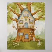 Whimsical Treehouse Storybook Poster kids ポスター (正面)