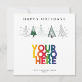 Whimsical Trees Holiday Corporate Logo Christmas (正面)