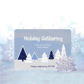 Whimsical Trees in Winter Foil Invitation 箔招待状