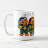 Whimsical Troll Coffee Gift for Cozy Mornings コーヒーマグカップ (左)