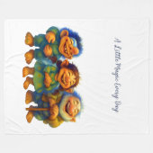 Whimsical Troll Family Gift  Magic Every Day フリースブランケット (正面(横))