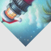 Whimsical Tropical Christmas Lighthouse Decoupage 薄葉紙 (詳細)