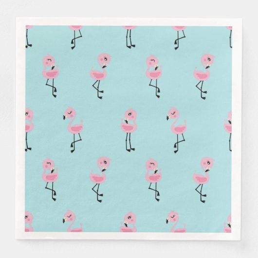 Whimsical tropical flamingos (正面)