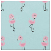 Whimsical tropical flamingos ファブリック (クローズアップ)