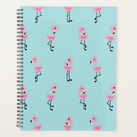 Whimsical tropical flamingos プランナー手帳 (正面)