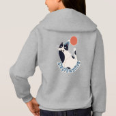 Whimsical Tuxedo Cat Balloon Youth Pullover (裏面)